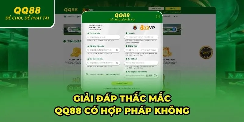 Giải đáp thắc mắc QQ88 có hợp pháp không?